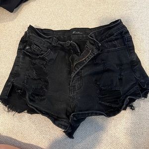 Black Jean shorts